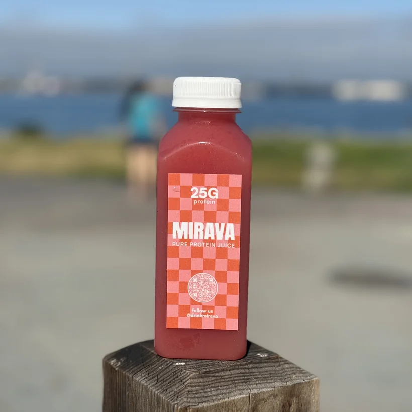 MIRAVA bottle at a pop up